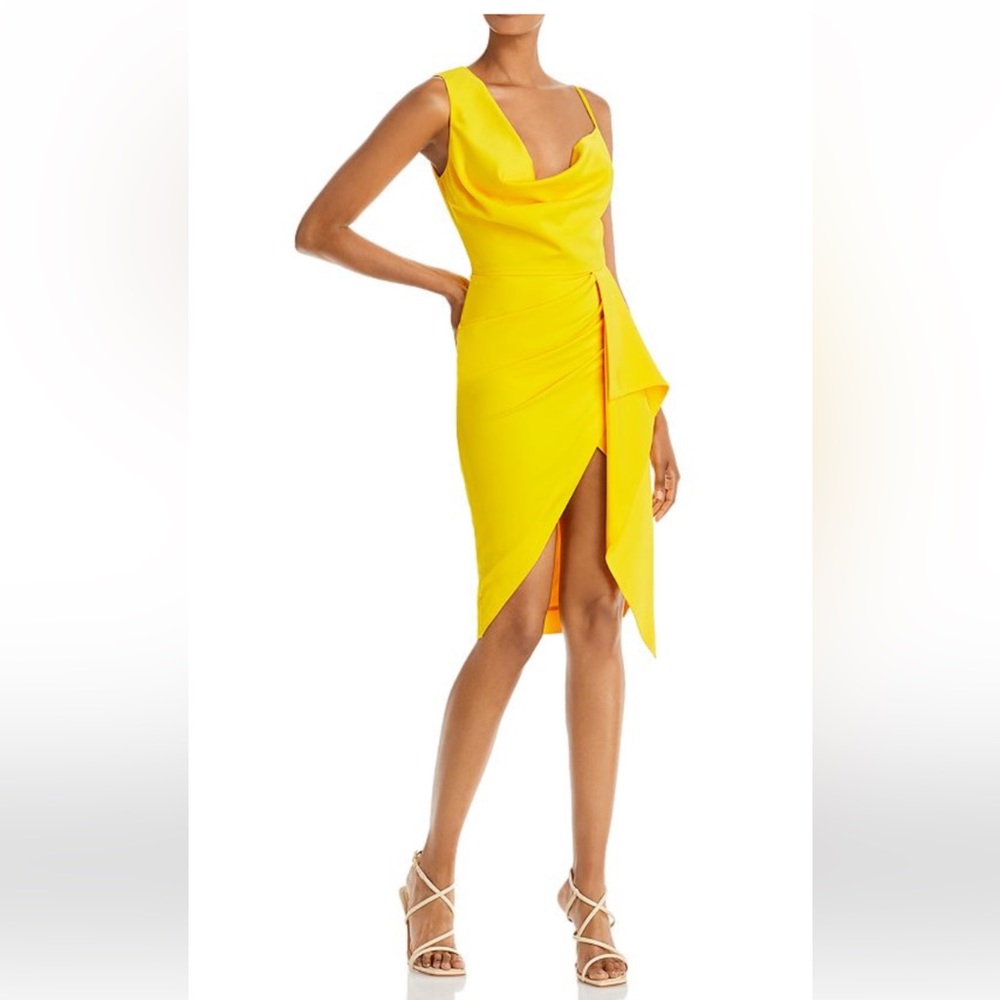 Lavish Alice Cowl neck midi wrap dress 12